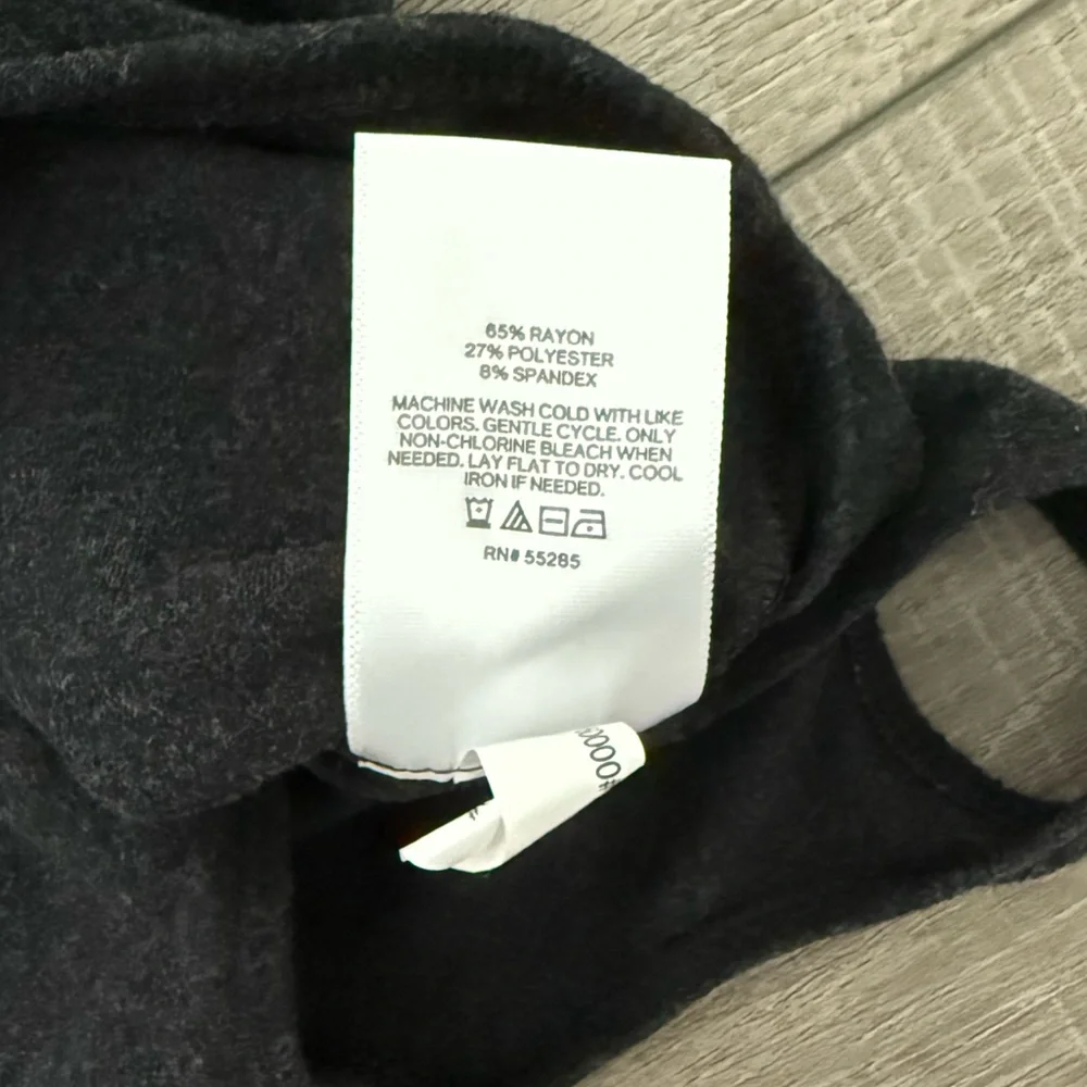 NWOT Express Body Contour Cozy Mock Neck Sleeveless Bodysuit XS Charcoal Gray - Picture 3 of 5